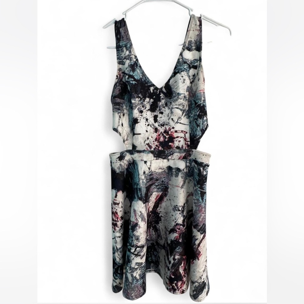 Abercrombie & Fitch size Medium cut out skater dress. Multi colored